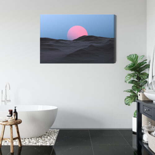 Obraz na płótnie Pustynia Różowe słońce Premium Canvas - obrazek 5