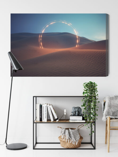 Obraz na płótnie Pustynia Świetlisty krąg Premium Canvas - obrazek 9