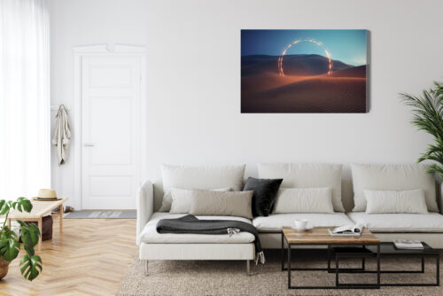 Obraz na płótnie Pustynia Świetlisty krąg Premium Canvas - obrazek 6