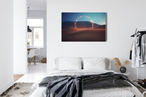 Obraz na płótnie Pustynia Świetlisty krąg Premium Canvas - obrazek 7