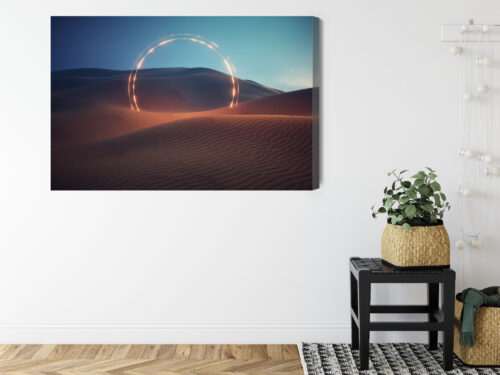 Obraz na płótnie Pustynia Świetlisty krąg Premium Canvas - obrazek 8