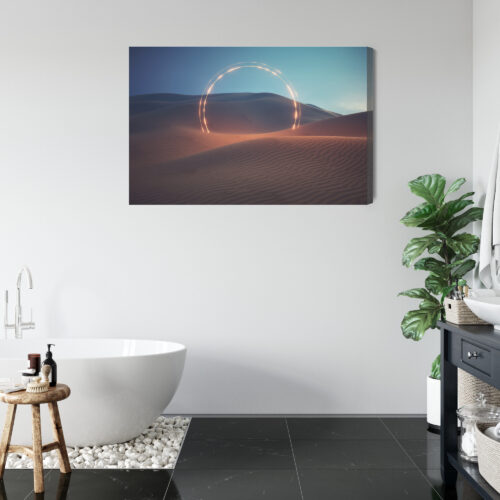 Obraz na płótnie Pustynia Świetlisty krąg Premium Canvas - obrazek 5