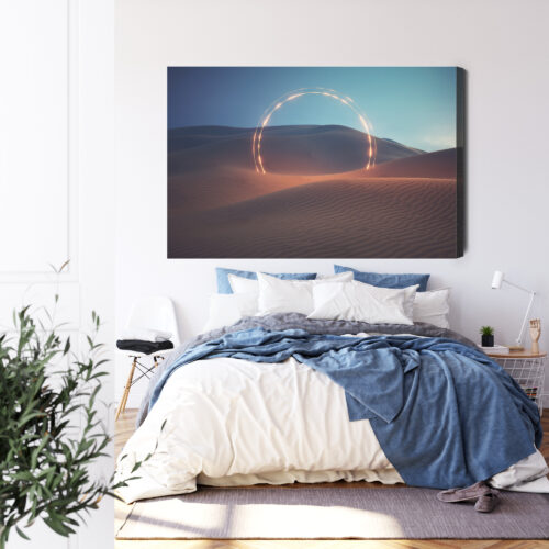 Obraz na płótnie Pustynia Świetlisty krąg Premium Canvas - obrazek 3