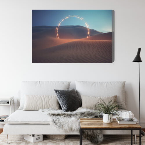 Obraz na płótnie Pustynia Świetlisty krąg Premium Canvas - obrazek 4