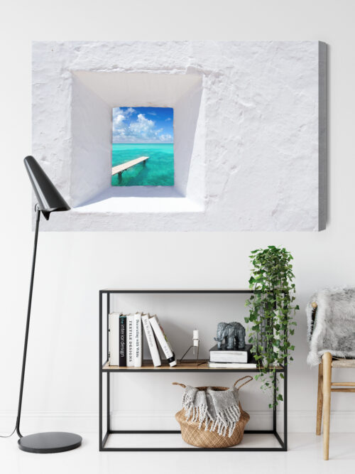 Obraz na płótnie Architektura Widok na turkusowe morze Premium Canvas - obrazek 9