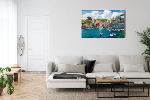 Obraz na płótnie Miasto Riomaggiore Włochy Premium Canvas - obrazek 6