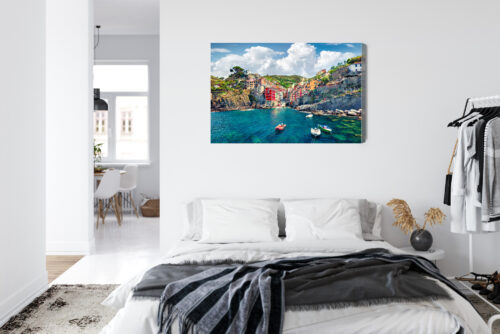 Obraz na płótnie Miasto Riomaggiore Włochy Premium Canvas - obrazek 7