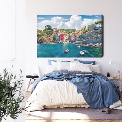 Obraz na płótnie Miasto Riomaggiore Włochy Premium Canvas - obrazek 3