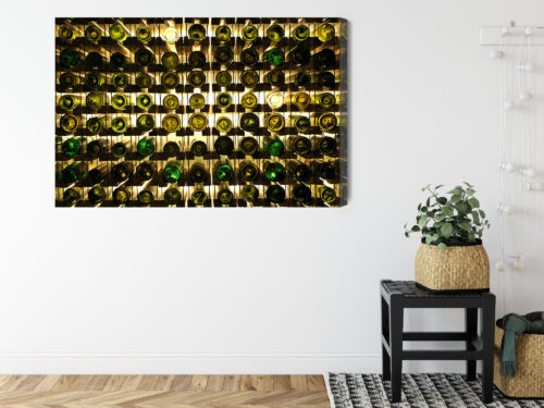 Obraz na płótnie Wino Butelki Premium Canvas - obrazek 8