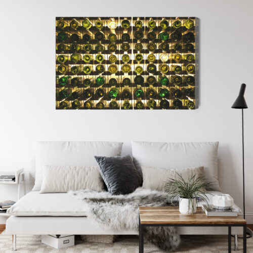 Obraz na płótnie Wino Butelki Premium Canvas - obrazek 4