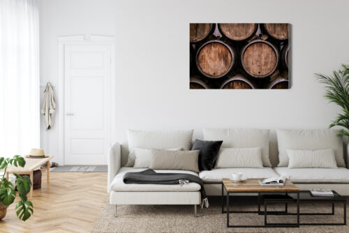 Obraz na płótnie Wino Beczki Premium Canvas - obrazek 6