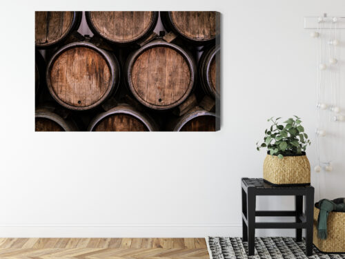 Obraz na płótnie Wino Beczki Premium Canvas - obrazek 8