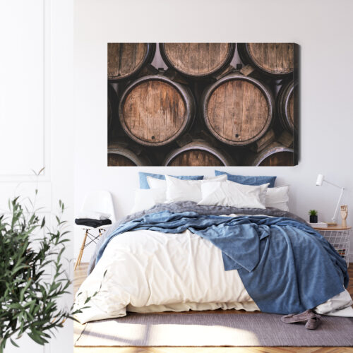 Obraz na płótnie Wino Beczki Premium Canvas - obrazek 3