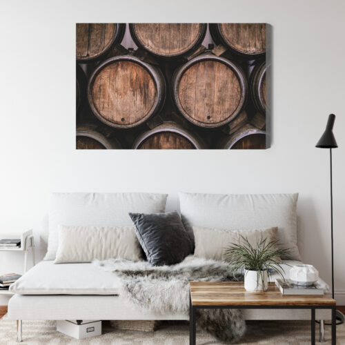 Obraz na płótnie Wino Beczki Premium Canvas - obrazek 4