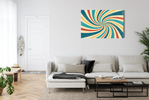 Obraz na płótnie Wir retro kolorowy styl vintage  Premium Canvas - obrazek 6