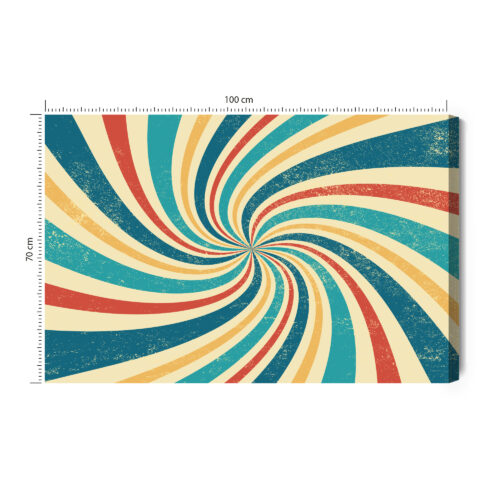 Obraz na płótnie Wir retro kolorowy styl vintage  Premium Canvas