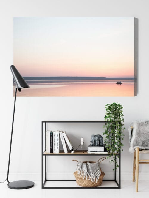 Obraz na płótnie Natura Różowy zachód nad jeziorem Premium Canvas - obrazek 9