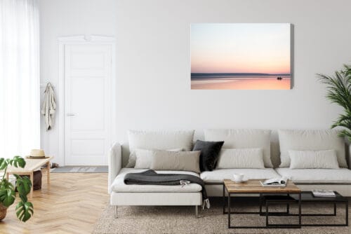 Obraz na płótnie Natura Różowy zachód nad jeziorem Premium Canvas - obrazek 6
