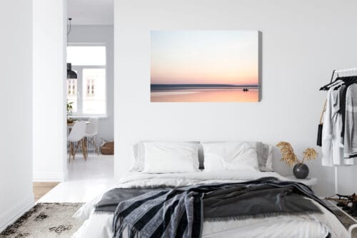 Obraz na płótnie Natura Różowy zachód nad jeziorem Premium Canvas - obrazek 7
