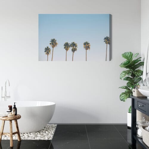 Obraz na płótnie Palmy Minimalizm sylwetki drzew Premium Canvas - obrazek 5