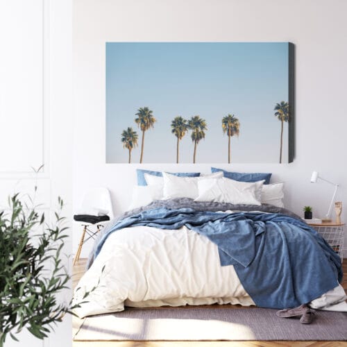 Obraz na płótnie Palmy Minimalizm sylwetki drzew Premium Canvas - obrazek 3