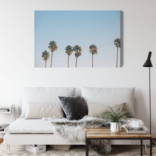 Obraz na płótnie Palmy Minimalizm sylwetki drzew Premium Canvas - obrazek 4