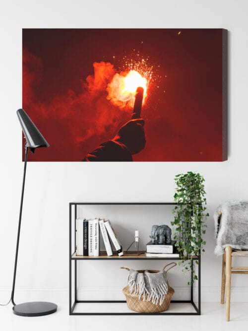 Obraz na płótnie Minimalizm Raca świetlna w ciemności Premium Canvas - obrazek 9