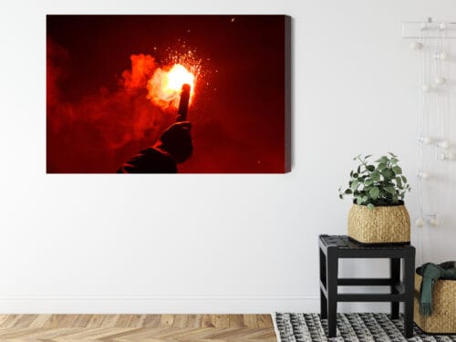 Obraz na płótnie Minimalizm Raca świetlna w ciemności Premium Canvas - obrazek 8