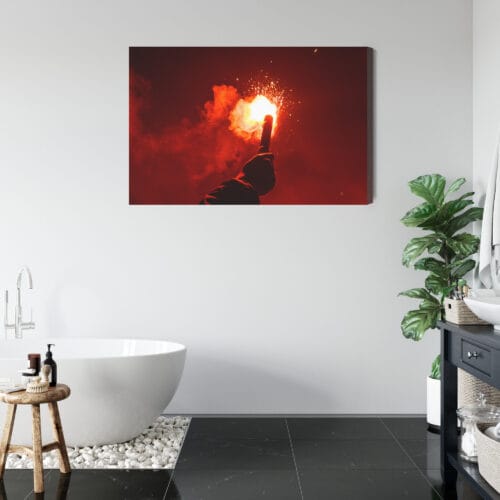 Obraz na płótnie Minimalizm Raca świetlna w ciemności Premium Canvas - obrazek 5