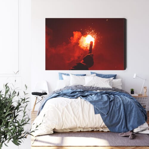 Obraz na płótnie Minimalizm Raca świetlna w ciemności Premium Canvas - obrazek 3