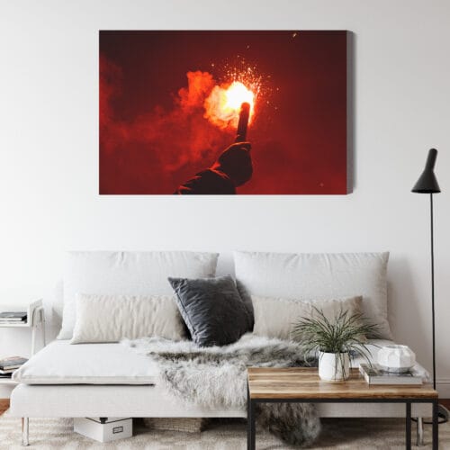 Obraz na płótnie Minimalizm Raca świetlna w ciemności Premium Canvas - obrazek 4
