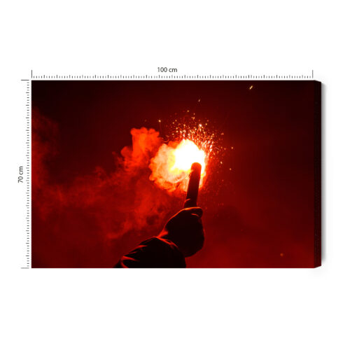 Obraz na płótnie Minimalizm Raca świetlna w ciemności Premium Canvas