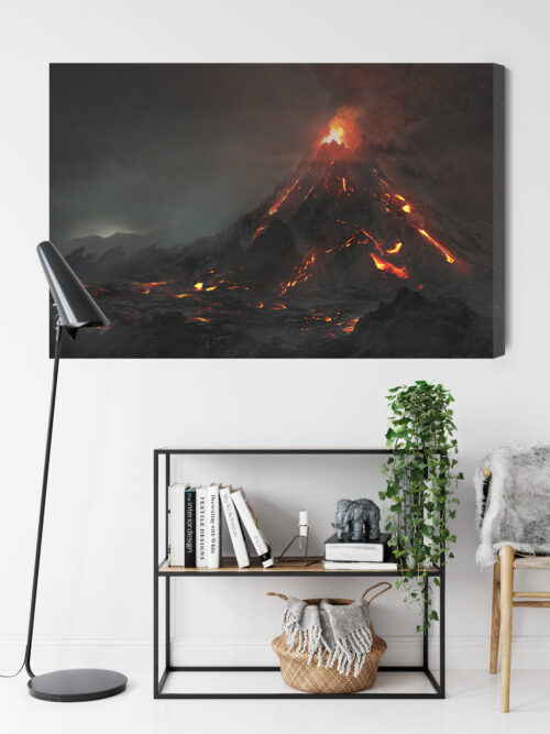 Obraz na płótnie Wulkan Erupcja ognia Premium Canvas - obrazek 9