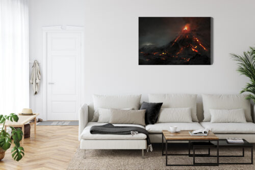 Obraz na płótnie Wulkan Erupcja ognia Premium Canvas - obrazek 6