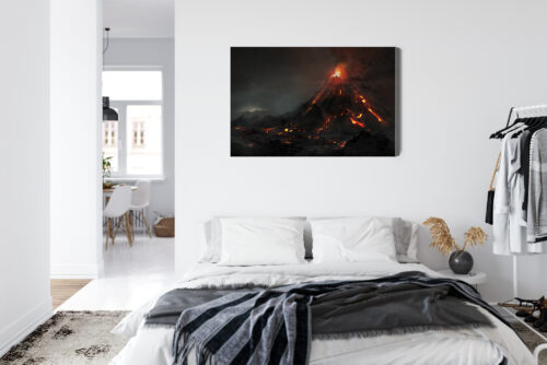 Obraz na płótnie Wulkan Erupcja ognia Premium Canvas - obrazek 7