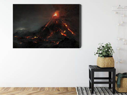 Obraz na płótnie Wulkan Erupcja ognia Premium Canvas - obrazek 8
