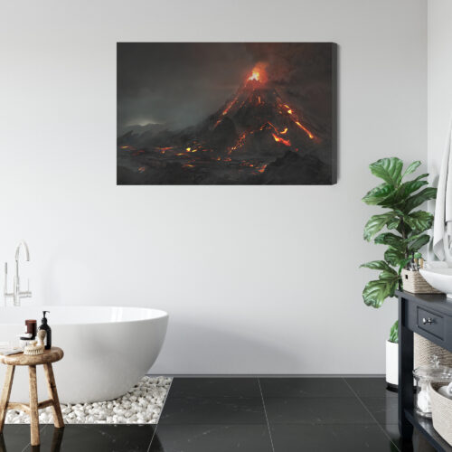 Obraz na płótnie Wulkan Erupcja ognia Premium Canvas - obrazek 5