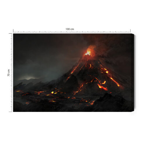 Obraz na płótnie Wulkan Erupcja ognia Premium Canvas