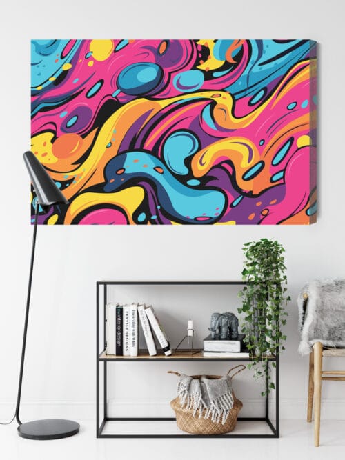 Obraz na płótnie Abstrakcja Kolorowe wiry Premium Canvas - obrazek 9