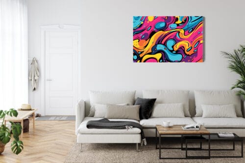 Obraz na płótnie Abstrakcja Kolorowe wiry Premium Canvas - obrazek 6