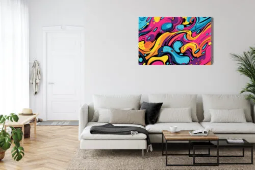 Obraz na płótnie Abstrakcja Kolorowe wiry Premium Canvas - obrazek 6
