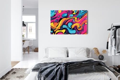 Obraz na płótnie Abstrakcja Kolorowe wiry Premium Canvas - obrazek 7