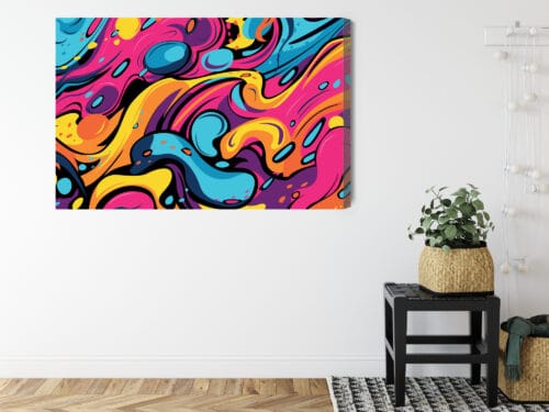 Obraz na płótnie Abstrakcja Kolorowe wiry Premium Canvas - obrazek 8