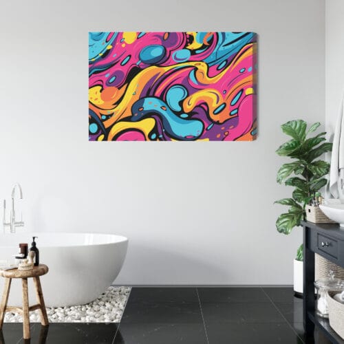 Obraz na płótnie Abstrakcja Kolorowe wiry Premium Canvas - obrazek 5
