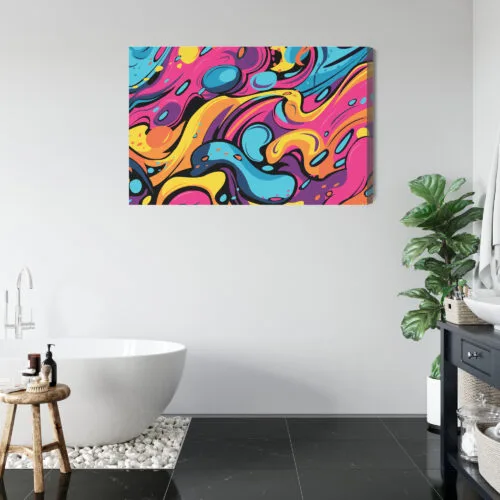 Obraz na płótnie Abstrakcja Kolorowe wiry Premium Canvas - obrazek 5