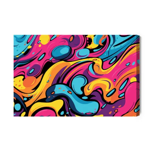 Obraz na płótnie Abstrakcja Kolorowe wiry Premium Canvas - obrazek 2