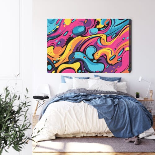 Obraz na płótnie Abstrakcja Kolorowe wiry Premium Canvas - obrazek 3