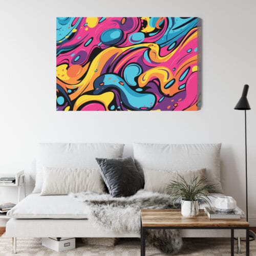Obraz na płótnie Abstrakcja Kolorowe wiry Premium Canvas - obrazek 4