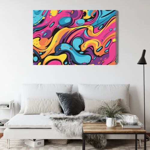 Obraz na płótnie Abstrakcja Kolorowe wiry Premium Canvas - obrazek 4