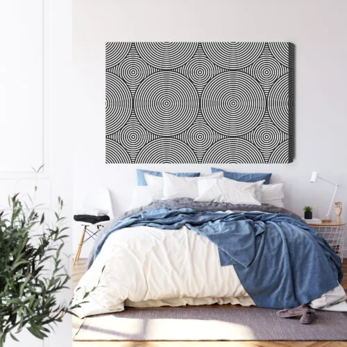 Obraz na płótnie Abstrakcja Hipnotyczne koła Premium Canvas - obrazek 3